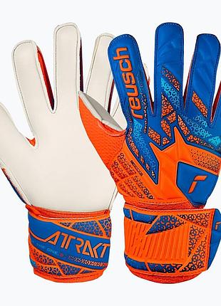 Детские вратарские перчатки reusch attrakt solid junior 5572515-2290, оранжевый, размер (eu) - 5 6