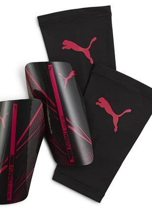 Футбольные щитки puma attacanto sleeve 030887-03, чёрный, размер (eu) - l