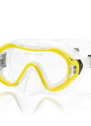 Маска для дайвінгу aqua speed junior 223-18 жовтий, прозорий діти osfm