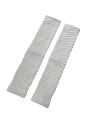 Гетри футбольні без лого обрізані (білий) s2020-156, білий, розмір (eu) — l/xl xs/s