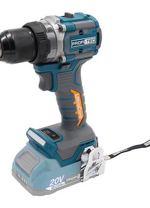 Мощная аккумуляторная дрель-шуруповерт profi-tec ppcd7020 ultracore: без акб (007178)