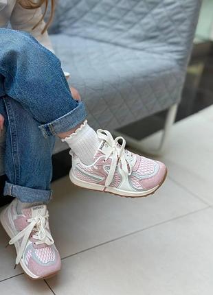 Кроссовки 126, р.32,33,34,35,36,37, эко-замш+текстильная сетка, розовый