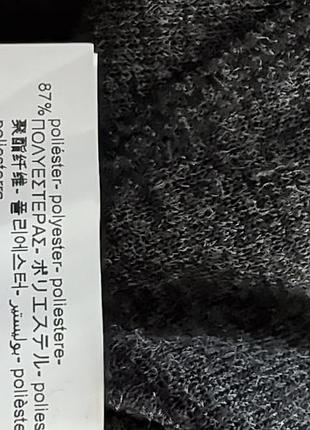 Zara sweater сірий светр v- виріз 6