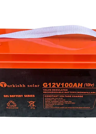 Гелиевый аккумулятор agm battery турция 12v 100 ah мощный, надежный для долгого энергоснабжения