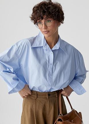Широка класична сорочка на ґудзиках
