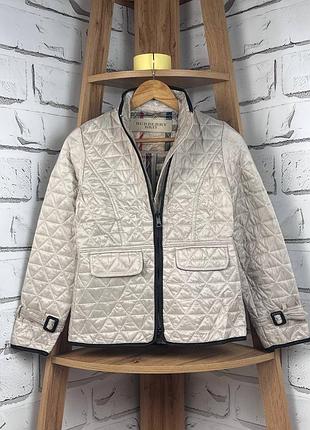 Стьобана куртка burberry brit бежева розмір s стьоганка