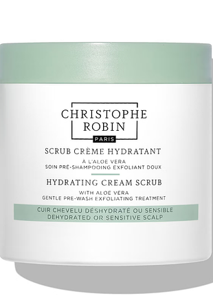 Увлажняющий крем-скраб для кожи головы с алоэ вера christophe robin hydrating cream scrub with aloe vera, 250 мл