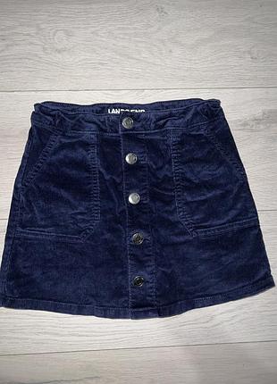 Дитяча вельветова спідниця темно-синя