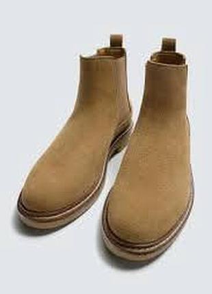 Ботинки zara 41, 42 челси кожа ortholite 5