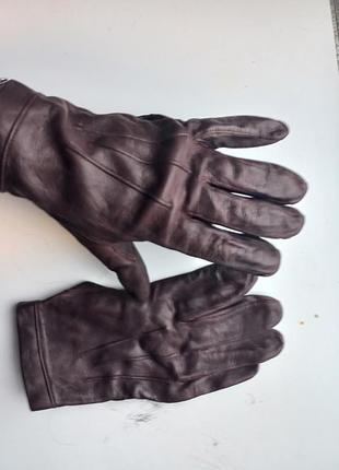 Женские кожаные перчатки натуральная кожа s-m