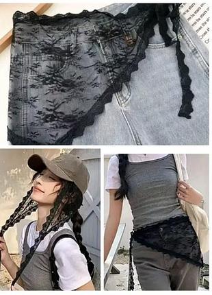 Косинка трикутна хустка мереживна ажурна косинка