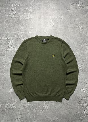 Винтаж винтажный свитер пуловер свитшот lyle & scott лайл скотт на лампасах в полоску большой логотип s