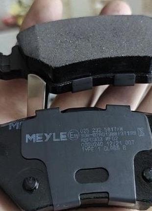 Meyle 0252325817w ( задние тормозные колодки opel ) опель.