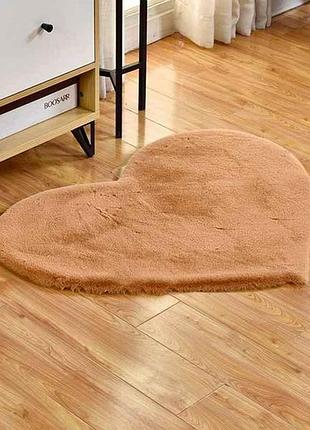 Килим кімнатний 90*90см рудий серце тм mallory home