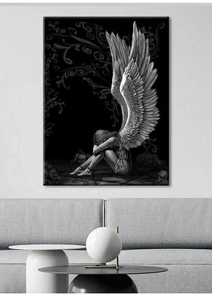 Картина холлтович sad angel black 30*40cм