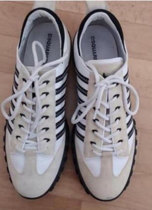 Шкіряні, дібрані кросівки dsquared2 legend