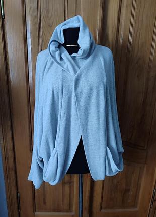 Кардинал світло- сірий спортивного типу з капюшоном великий розмір