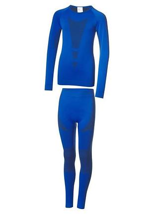 Дитяча термобілизна crivit синє електрик функціональна комплект термобілизна для спорту футболу 146-152