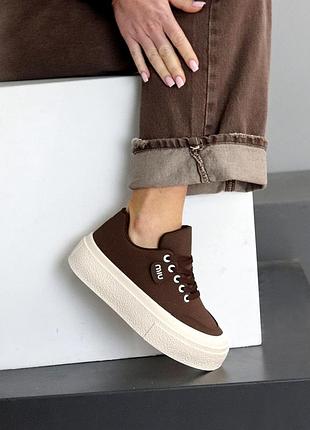 Кеды на утолщенной подошве