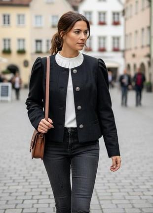 Піджак з підкладок, чорний 70% вовни, розмір l-xl