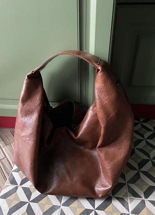 Сумка хобо нова vegan leather 🤎 3