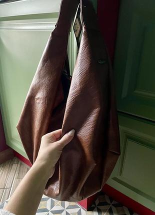 Сумка хобо нова vegan leather 🤎 6