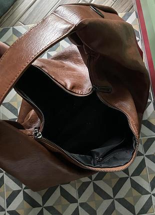 Сумка хобо нова vegan leather 🤎 7
