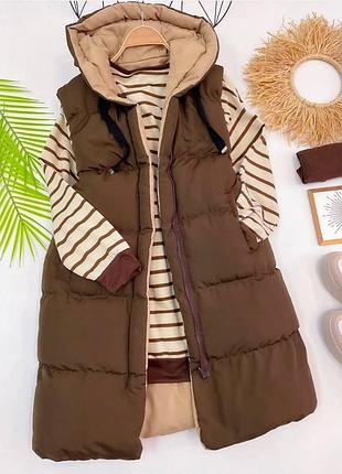 Подовжена жилетка😍 8