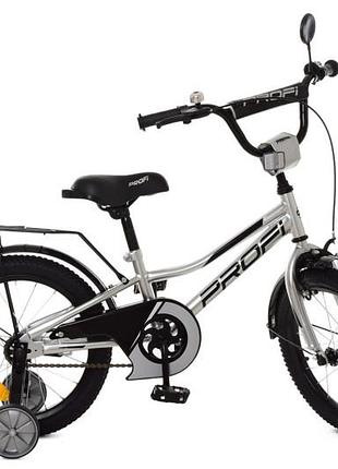 Дитячий велосипед prof1 16 дюймів prime, комплектація: ліхтар, дзвінок, дзеркало, колір металік, для дітей skd75 y16222-1