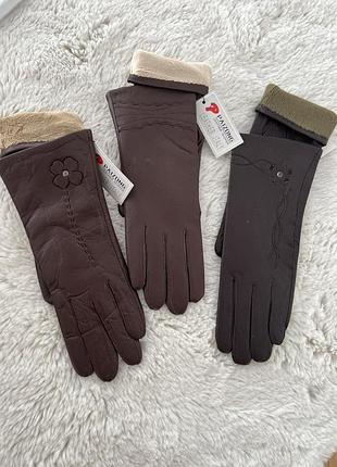 Рукавички шкіряні жіночі, перчатки кожані, шкіряні рукавиці