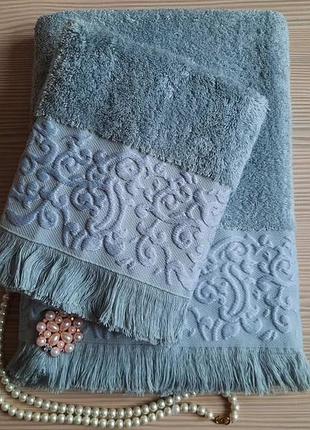 Элитные бамбуковые полотенца Sikel premium bamboo с бахромой