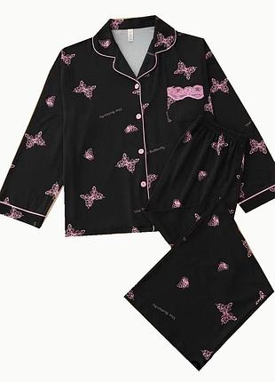 Женская пижама рубашка с штанами m-2xl