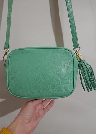 Жіноча шкіряна міні-сумка крос-боді через плече borse in pelle