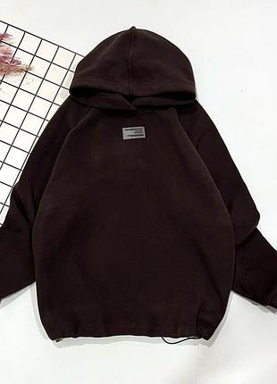 Теплый флисовый худи унисекс