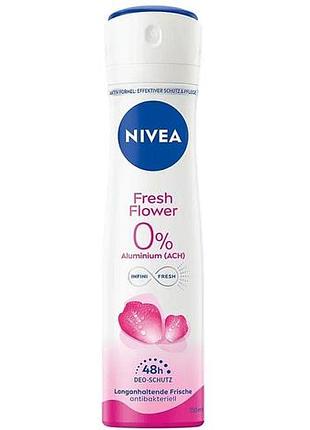 Дезодорант-антиперспірант жіночий nivea fresh flower спрей 150 мл