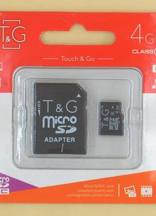 Карта памяти microsd touch and go 4 gb (class 4) 3 года гарантии