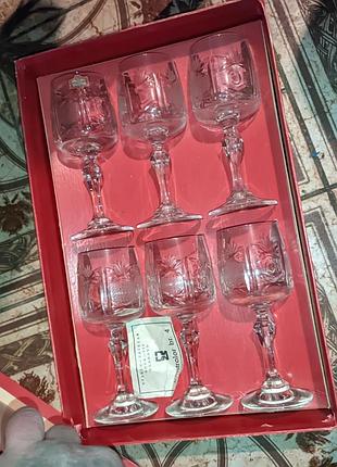 Кришталевий набір келихів "barbara" (kristal zaječar, югославія) — 6 шт.