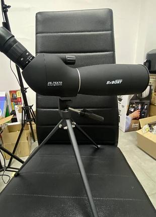 Монокуляр мощная зрительная труба svbony sv28 25-75x70 с настольным штативом подзорная труба