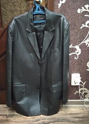 Кожаный мужской пиджак.1 фото