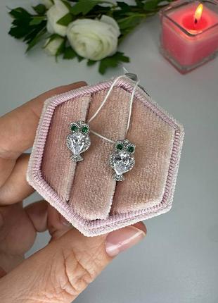 Срібні сережки сова