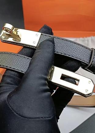 Ремінь шкіряний чорний kelly