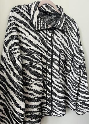 Теплий кардиган з принтом «зебра 2