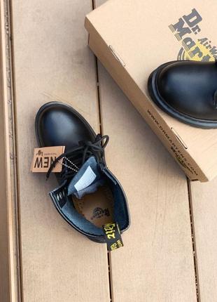 Dr. martens 1460 демисезонные ботинки мартинс полностью черные6 фото