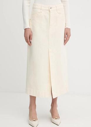 Urbanshop com ua джинсова спідниця boss колір бежевий maxi олівець 50542546 розміри запитуйте