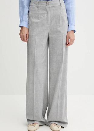 Urbanshop com ua штани з домішкою льону sisley колір сірий широкі висока посадка 4x0klf06w розміри запитуйте