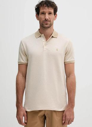 Urbanshop com ua бавовняне поло polo ralph lauren колір бежевий однотонне 710974270 розміри запитуйте