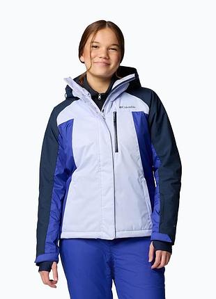 Urbanshop com ua жіноча лижна куртка columbia snowy summit ins snowdrift/clematis blue/coll navy cdye розміри