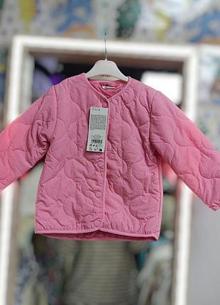 Демисезонная детская куртка для девочки в розовом цвете 98 см (размеры уточняйте)