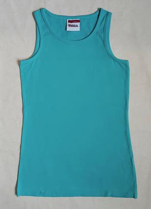 Бирюзовая хлопковая спортивная майка yigga германия на 9-10 лет (134-140см)