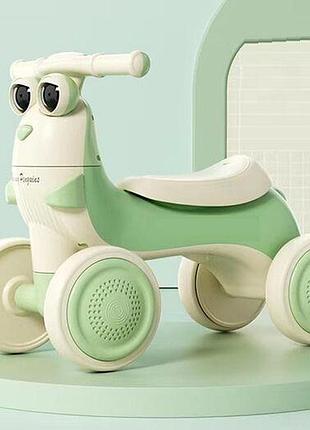 Велобіг (біговел) чотириколісний joy sl-11790, з підсвіткою та озвучуванням, пластикова рама, поліуретанові колеса (pu), для дітей